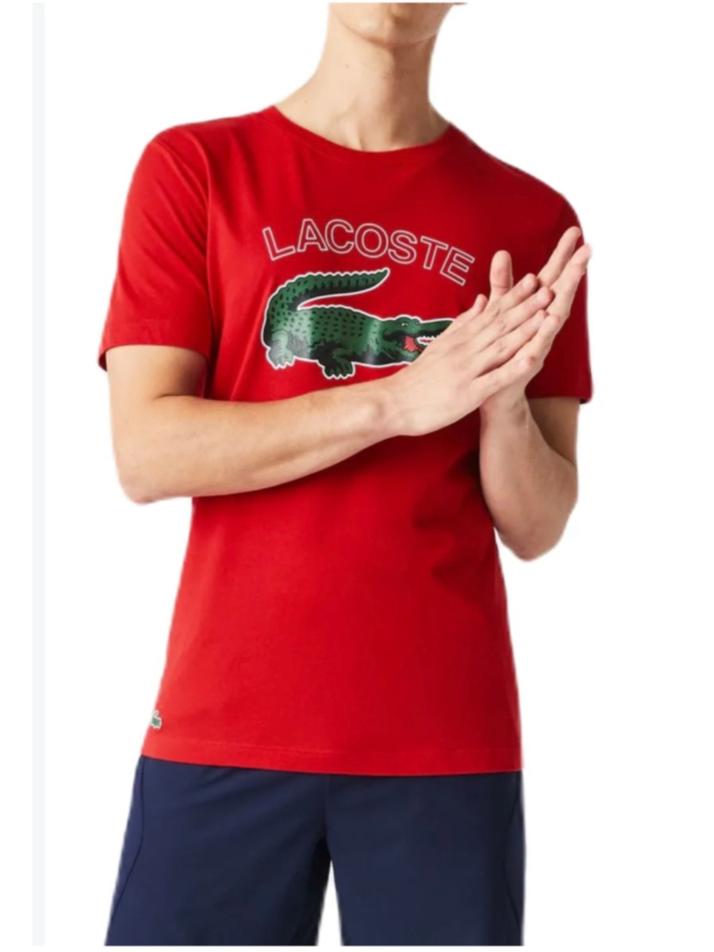 Lacoste t-shirt Men's classic Alligator Red Size 3XL